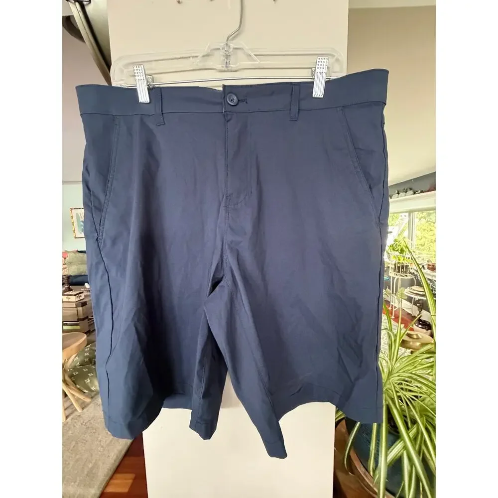 Rorie Whelan Golf Shorts Mens 34 Navy Performance Stretch Flat Front NWT